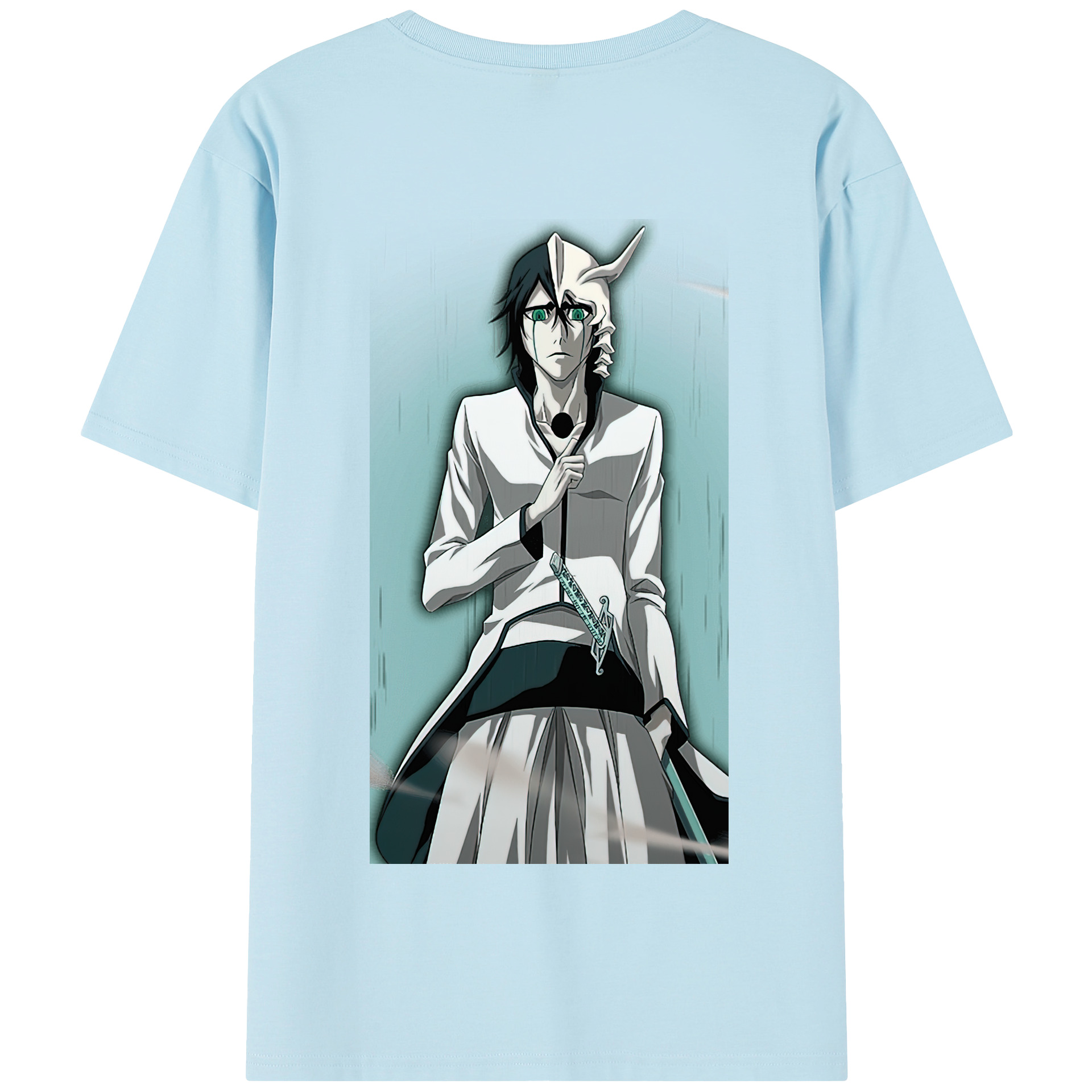 （画像用） ブリーチ ウルキオラ·シファー BLEACH Ulquiorra cifer 綿100％半袖Tシャツ（背面プリント）